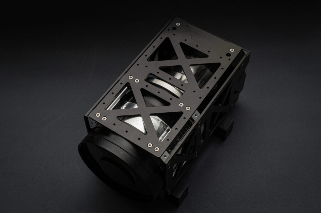 Orion camera for space observation that has 12 Megapixel RGB/ Monochrome options and a back end electronics unit.